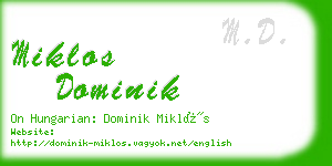 miklos dominik business card